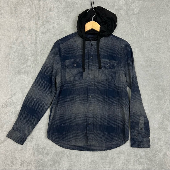 Golden Tree Hooded Flannel Button Down Shirt Men's Size Small - Picture 1 of 6